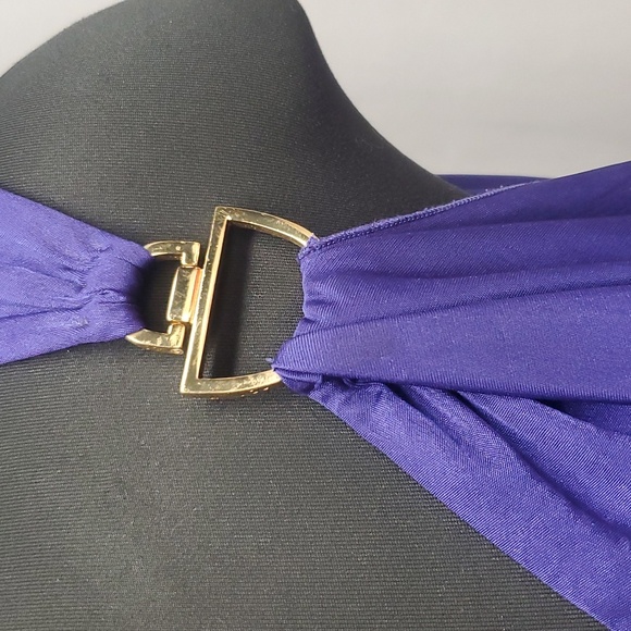 BCBG MaxAzria Purple Drape Dress Size Medium - Picture 4 of 9